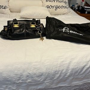 B.Makowsky genuine soft leather satchel.